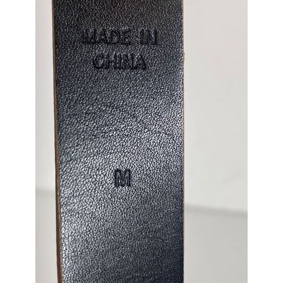 Lauren Ralph Lauren Leather Reptile Embossed Belt Tan Size M 1” Wide - Picture 4 of 11